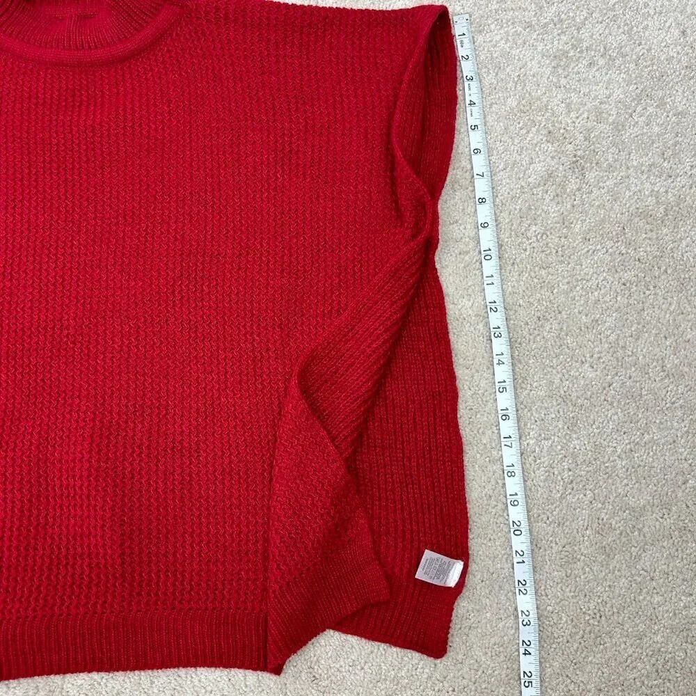 Loft Poncho Womens XS / Small Red New with Tag Oversized Boxy Sweater Ladies - Picture 9 of 10